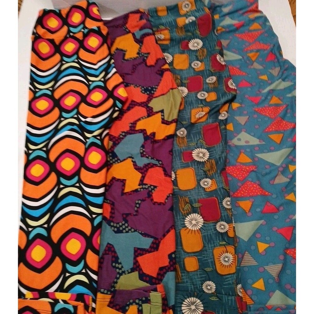 (4) LuLaRoe Leggings Size "One Size Fits All" Lot Of 4 Fall Colors New